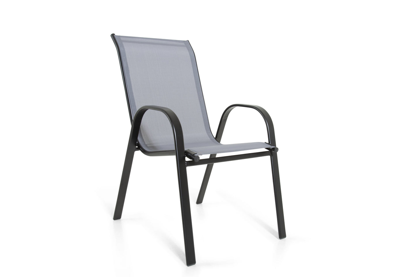 The Rufford - Black & Grey Metal 6 Seat Garden Dining Set