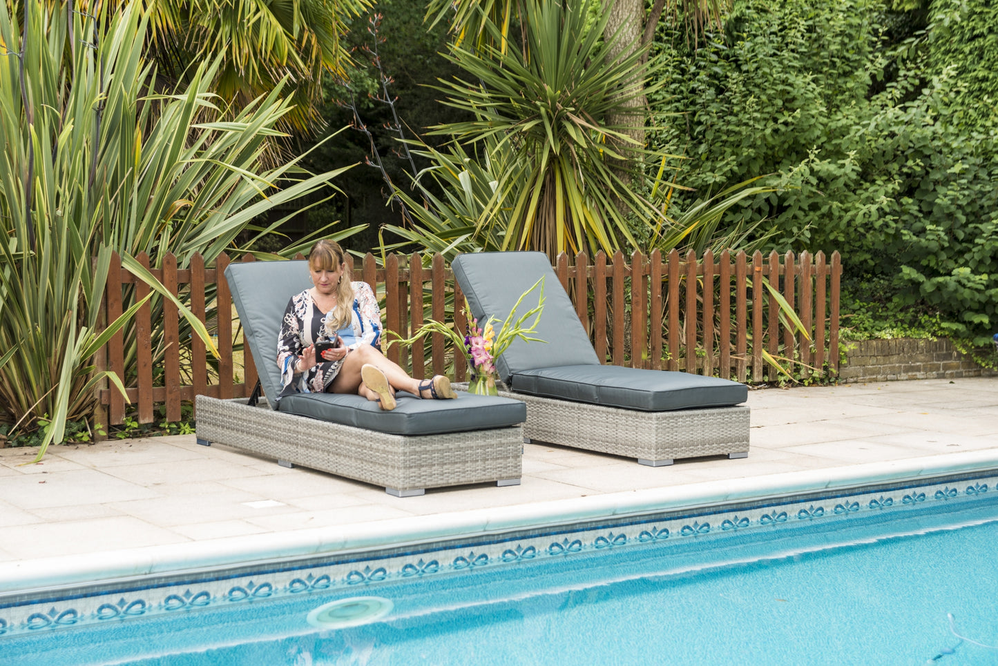 Sandringham Double Sun Lounger Set