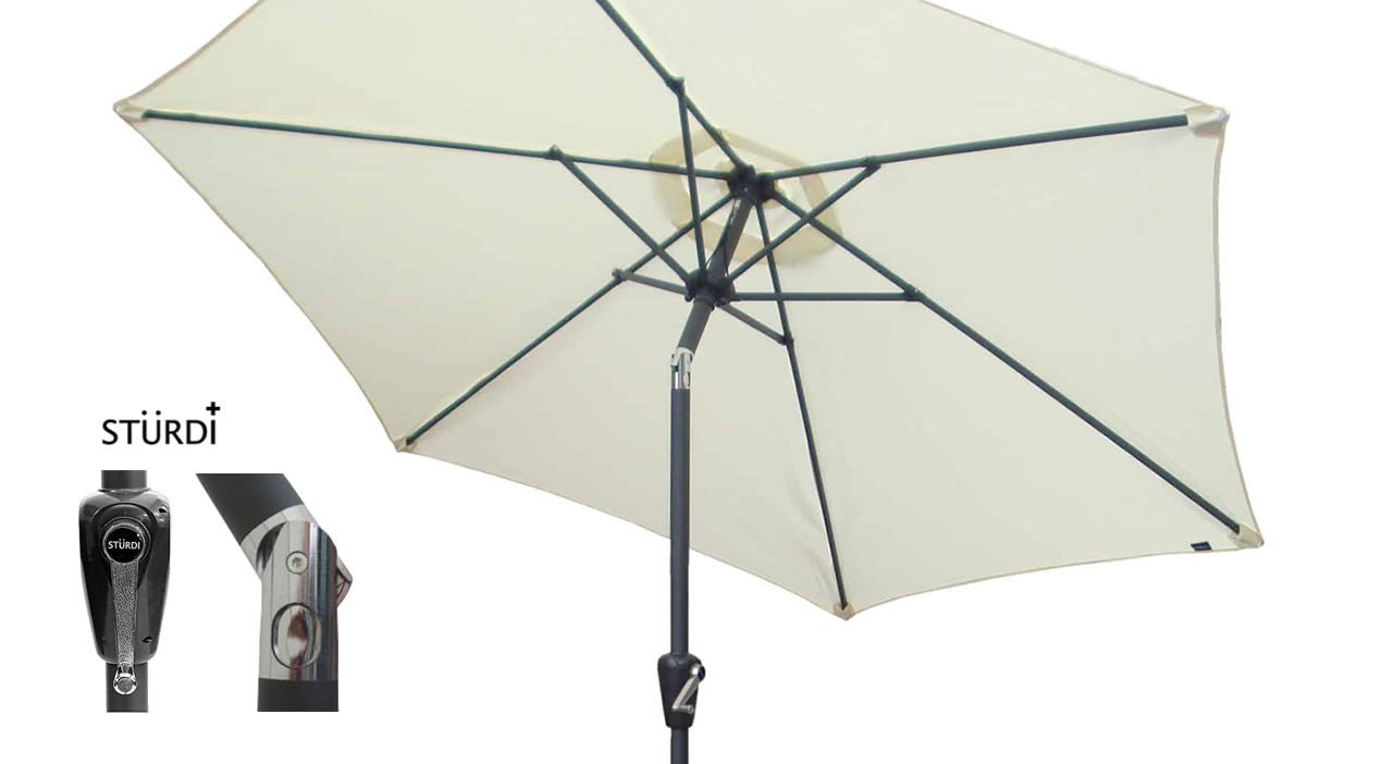 Stürdi Plus 2.5m Round Aluminium Parasol