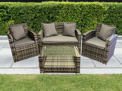 The Wilmslow 4 Seat Rattan Sofa Lounge Set