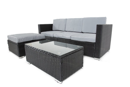 The Dunham 4 Seat Corner Rattan Set