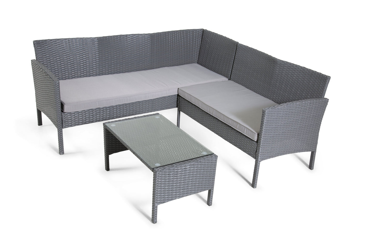 The Lakewood Grey Corner Rattan Set - 5 Seat