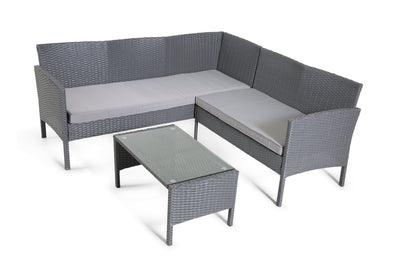 The Lakewood Grey Corner Rattan Set - 5 Seat