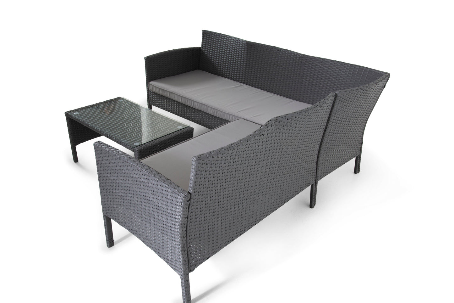 The Lakewood Grey Corner Rattan Set - 5 Seat