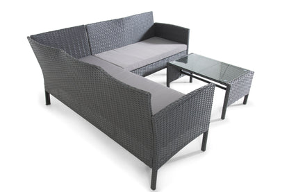 The Lakewood Grey Corner Rattan Set - 5 Seat