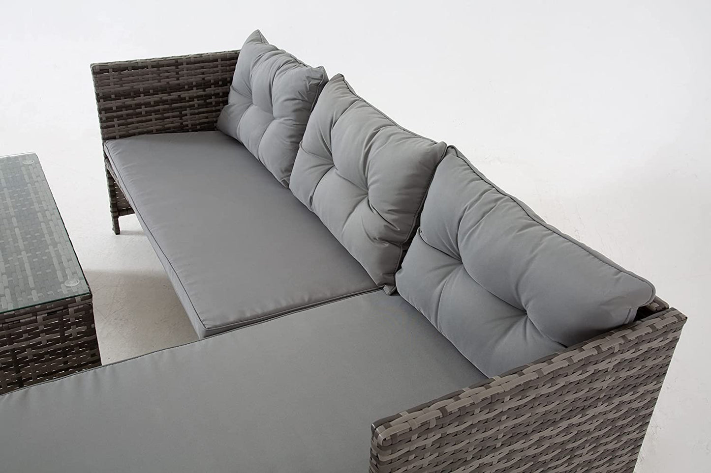 The Riverside Grey Corner Rattan Set