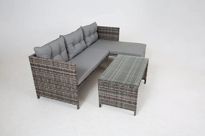 The Riverside Grey Corner Rattan Set