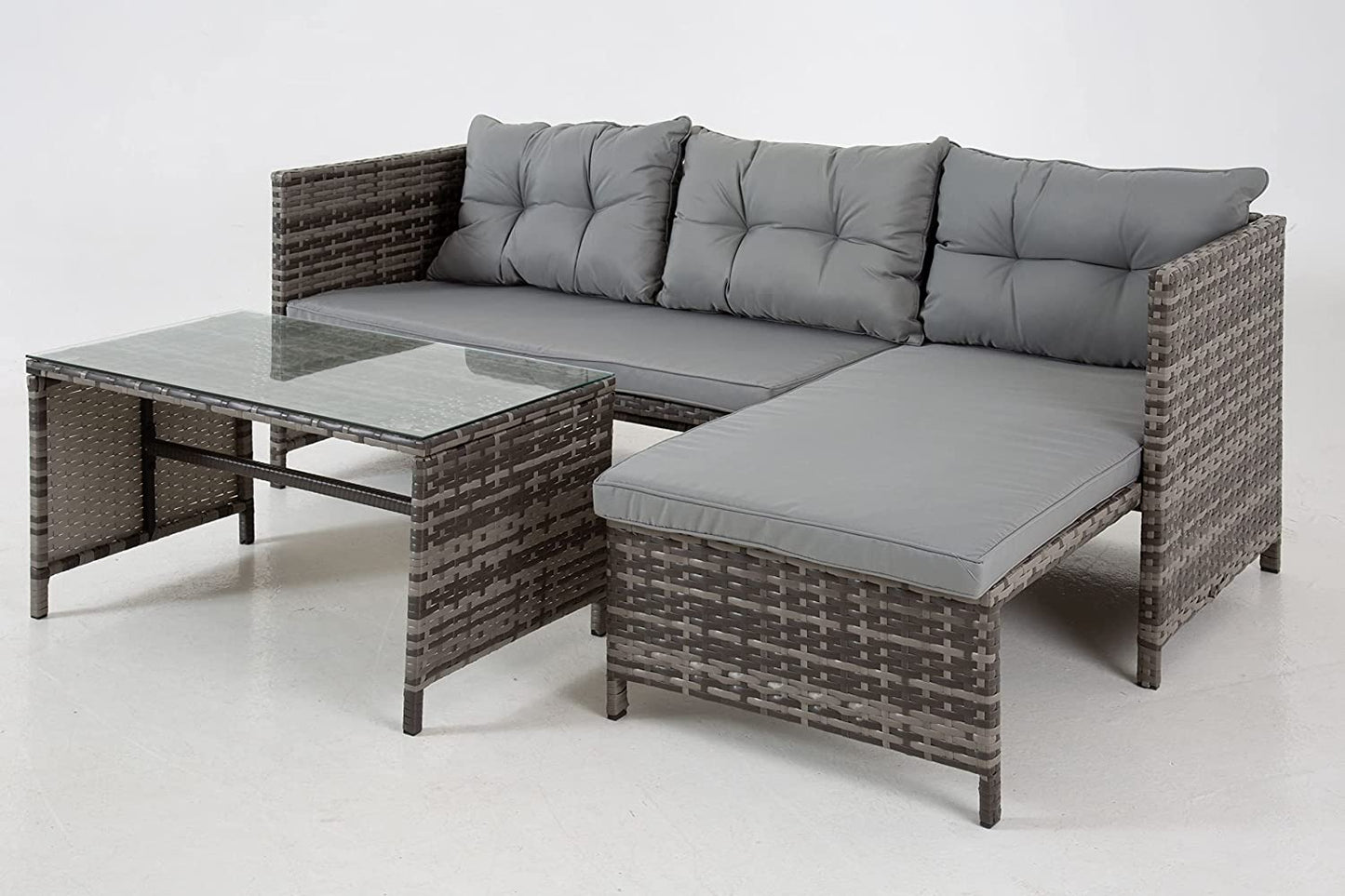 The Riverside Grey Corner Rattan Set