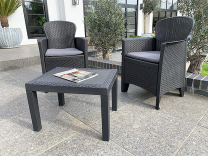 Folia Rattan effect 2 seat bistro set