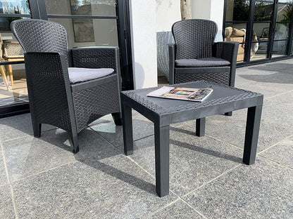 Folia Rattan effect 2 seat bistro set