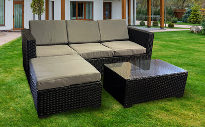 The Dunham 4 Seat Corner Rattan Set