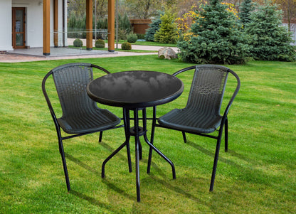 The Bolero 2 Seat Modern Rattan Bistro Set