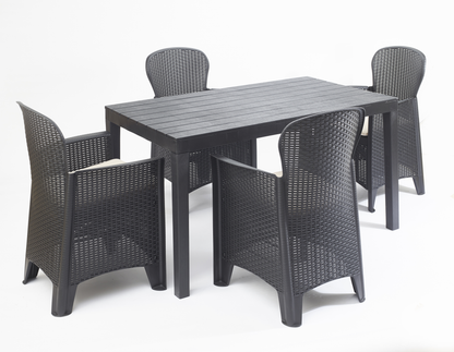 The Campania 4 Seat Rattan Dining set