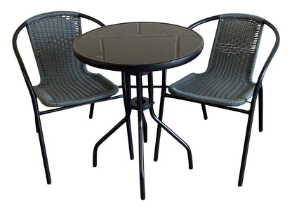 The Bolero 2 Seat Modern Rattan Bistro Set